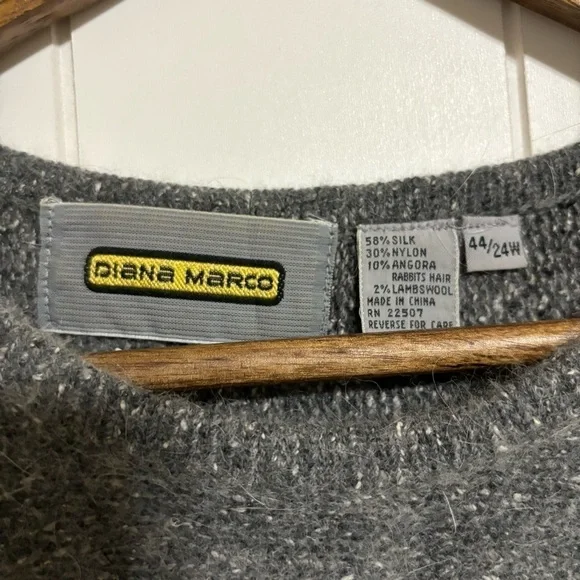 VINTAGE Diana Marco Silk and Angora Blend Sweater size 24W - Picture 4 of 10